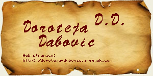 Doroteja Dabović vizit kartica